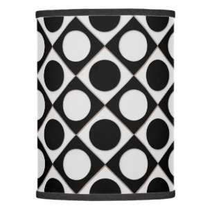 Dots & Squares / black white + your ideas Lamp Shade