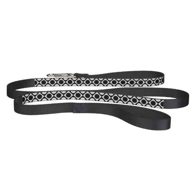 Dots & Squares / black white + your ideas Pet Leash (Full)