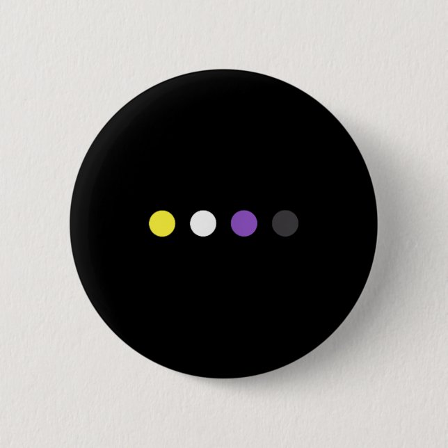 Dots Subtle Nonbinary Flag Enby Pride Trans Lgbtq  Button (Front)