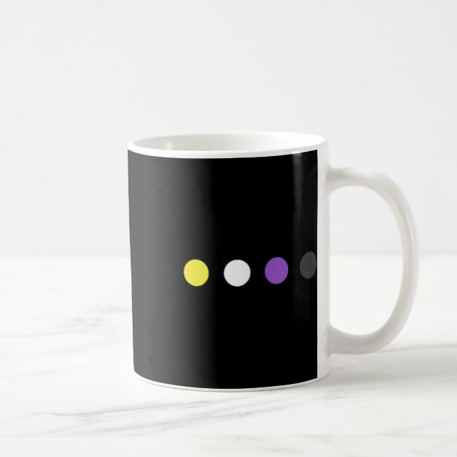 Dots Subtle Nonbinary Flag Enby Pride Trans Lgbtq  Coffee Mug (Right)