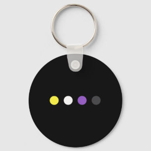 Dots Subtle Nonbinary Flag Enby Pride Trans Lgbtq Keychain