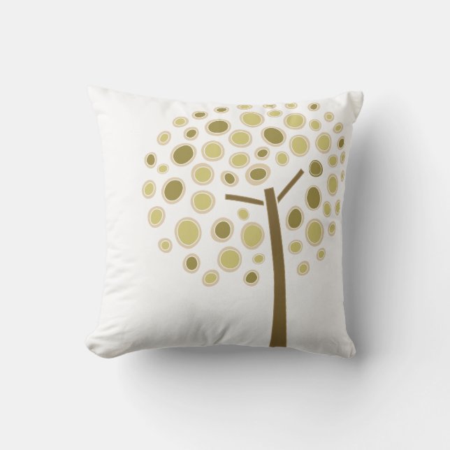 Dots Tree Throw Pillow (Front)