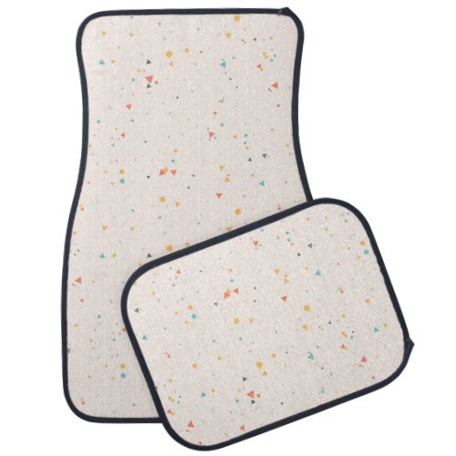 Dots  Triangle Confetti Pattern Car Floor Mat