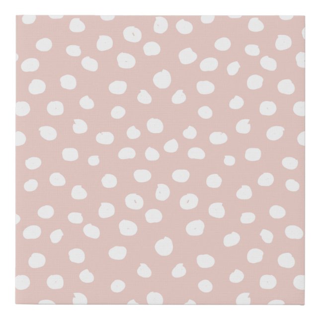 Dots Wild Animal Print Blush Pink And White Spots (Front)