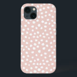 Dots Wild Animal Print Blush Pink And White Spots iPhone 13 Case<br><div class="desc">Animal Print – Leopard print spots – blush pink and white.</div>