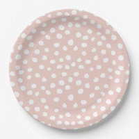 Dots Wild Animal Print Blush Pink And White Spots