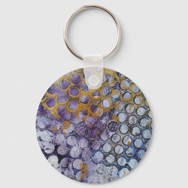 Dotted Abstract Art Keychain (Front)