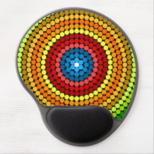 Dotted Abstract Mandala Art Design-65904 Gel Mouse Pad