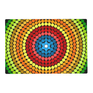 Dotted Abstract Mandala Art Design-65904 Placemat