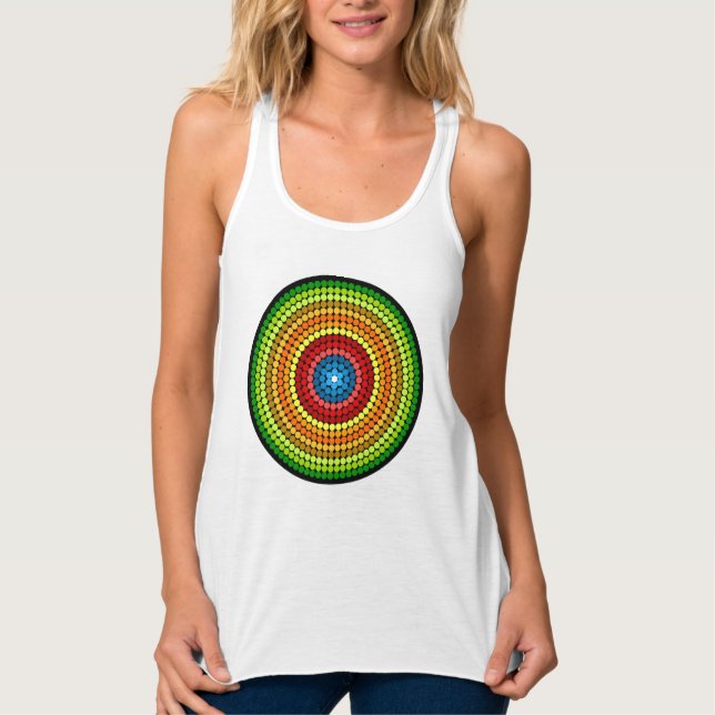 Dotted Abstract Mandala Art Design-65904 Tank Top (Front)