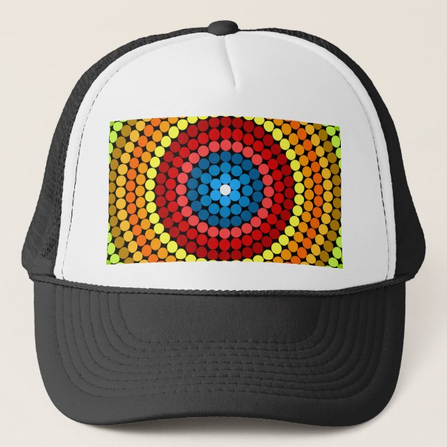 Dotted Abstract Mandala Art Design-65904 Trucker Hat (Front)
