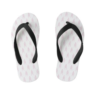 Dotted arrow art  kid's flip flops
