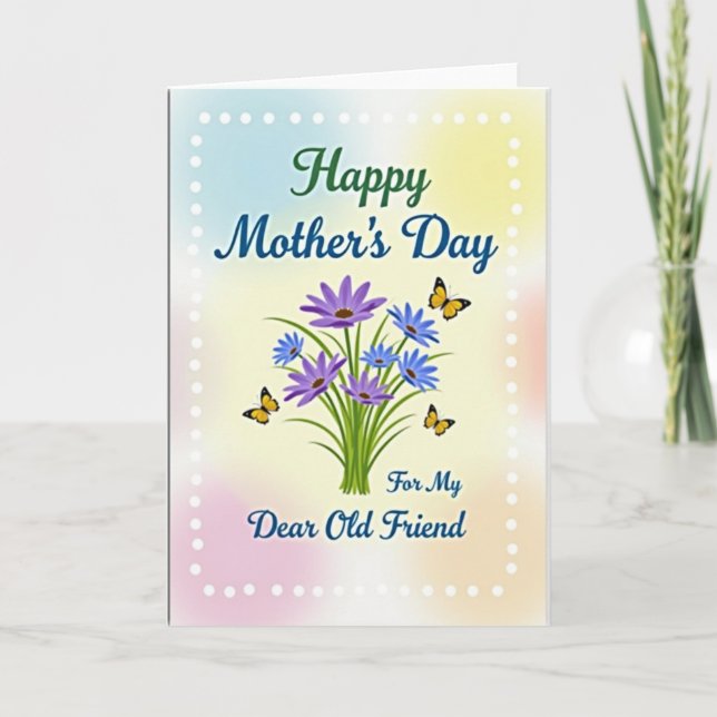 Dotted Blossom Message Card (Front)