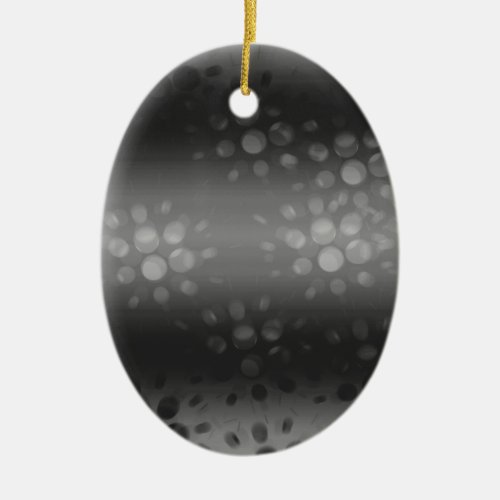 Dotted Bursts Pattern _ Black Gray White Ceramic Ornament