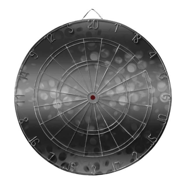 Dotted Bursts Pattern - Black, Gray, White Dartboard (Front)