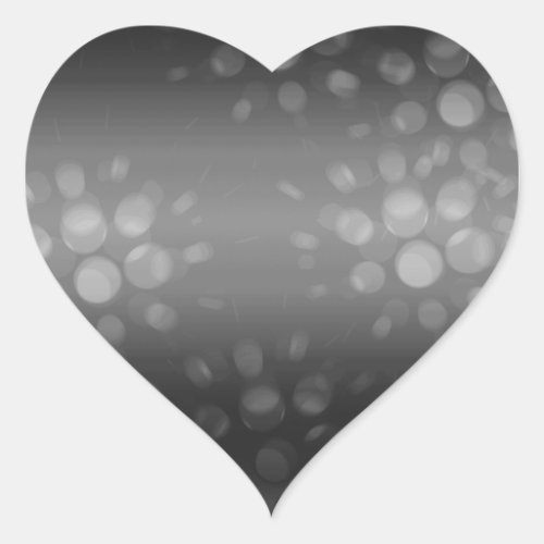 Dotted Bursts Pattern _ Black Gray White Heart Sticker