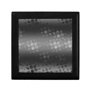 Dotted Bursts Pattern - Black, Gray, White Keepsake Box