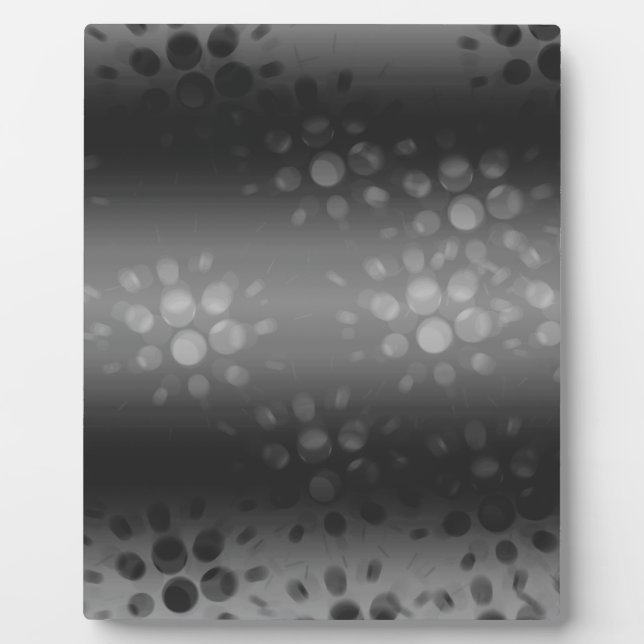 Dotted Bursts Pattern - Black, Gray, White Plaque (Front)