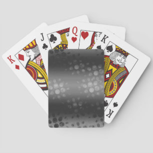 Dotted Bursts Pattern - Black, Gray, White Poker Cards