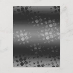 Dotted Bursts Pattern - Black, Gray, White Postcard