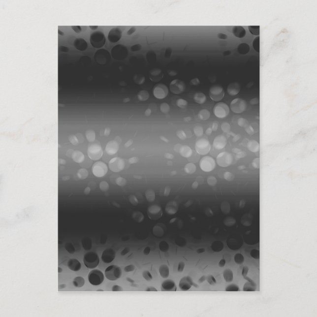 Dotted Bursts Pattern - Black, Gray, White Postcard (Front)