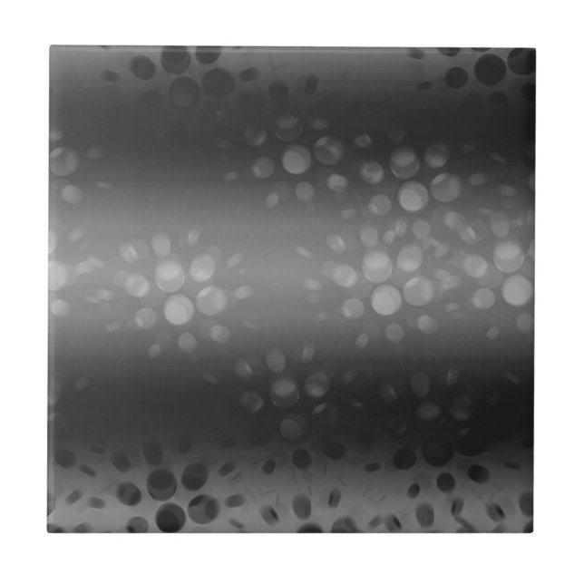 Dotted Bursts Pattern - Black, Gray, White Tile (Front)