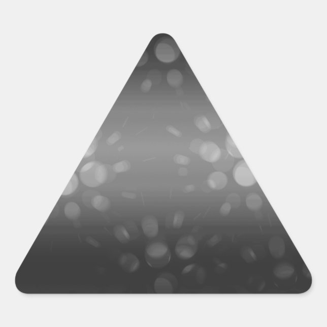 Dotted Bursts Pattern - Black, Gray, White Triangle Sticker (Front)