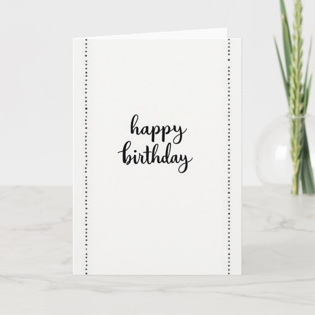 Dotted Calligraphy Birthday Card (Front)