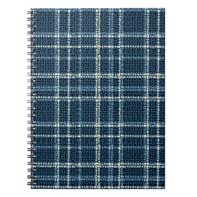 Dotted checkered pattern. Gray-blue. Notebook (Front)