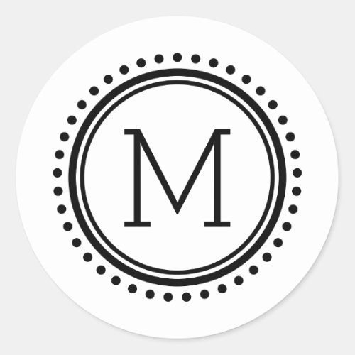 Dotted Circle Family Monogram Stickers
