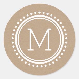 Dotted Circle Family Monogram Stickers