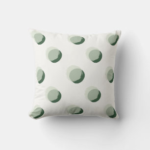 Dotted Delight Deep Green Sage Throw Pillow