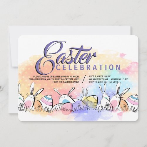 Dotted Easter Invitation