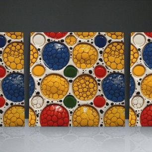 Dotted Faux Relief Glazed Contemporary Home Decor Ceramic Tile