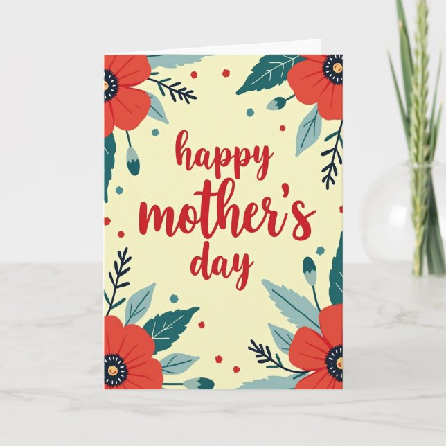 Dotted Flowers Message Card (Front)