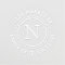 Dotted Frame Custom Monogram Round Return Address 