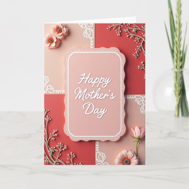 Dotted Frame Floral Card (Front)