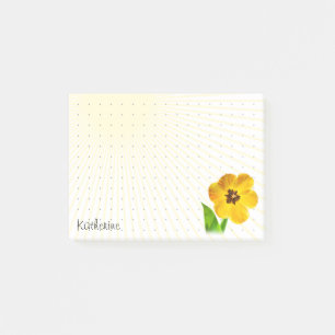 Dotted Grid - Cute Yellow Tulip Floral Photography Post-it Notes