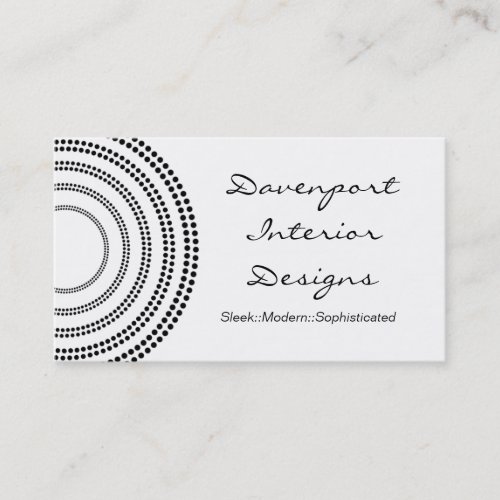 Dotted Half Moons Business Card, Black