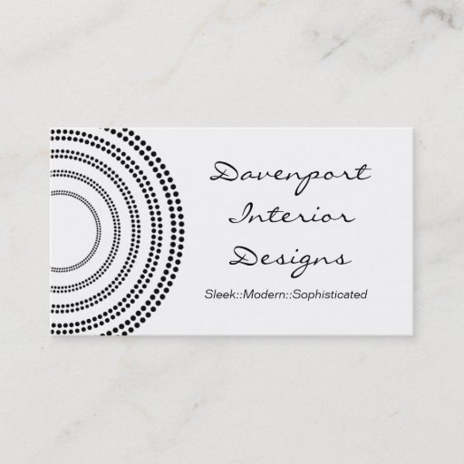 Customizable Dotted Half Moons Business Card, Black