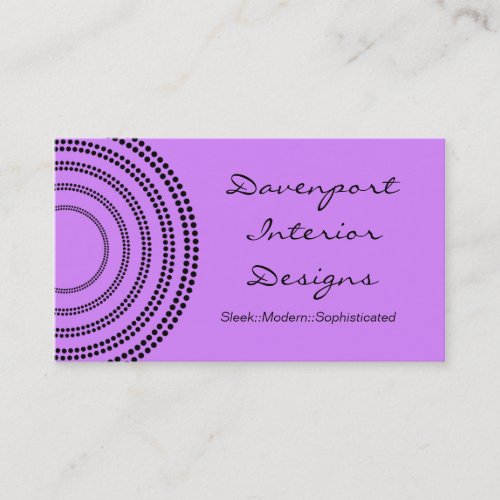 Dotted Half Moons Business Card, Lavender