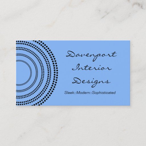 Customizable Dotted Half Moons Business Card, Light Blue