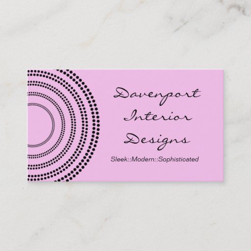 Customizable Dotted Half Moons Business Card, Pink Blush