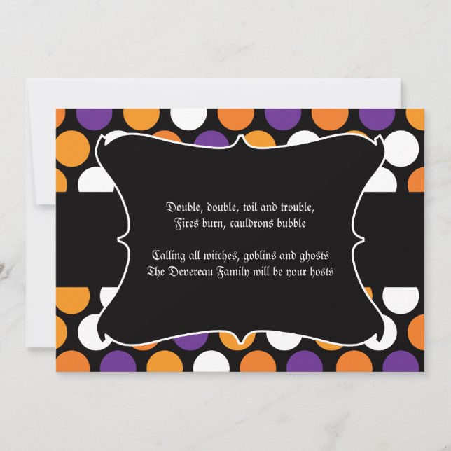 Dotted Halloween Party Invitation (Front)