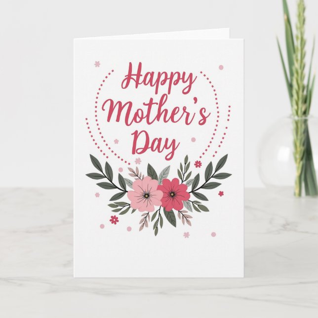 Dotted Mothers Day Message Card (Front)