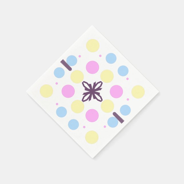 Dotted Pastel Design Napkins (Corner)