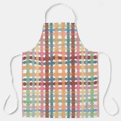 Dotted Pastel Plaid Pattern  Apron