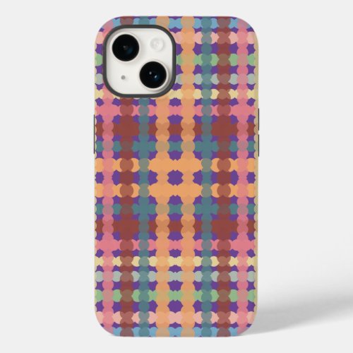 Dotted Pastel Plaid Pattern Case_Mate iPhone 14 Case