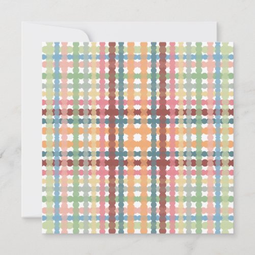Dotted Pastel Plaid Pattern  Holiday Card