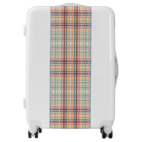 Dotted Pastel Plaid Pattern Luggage
